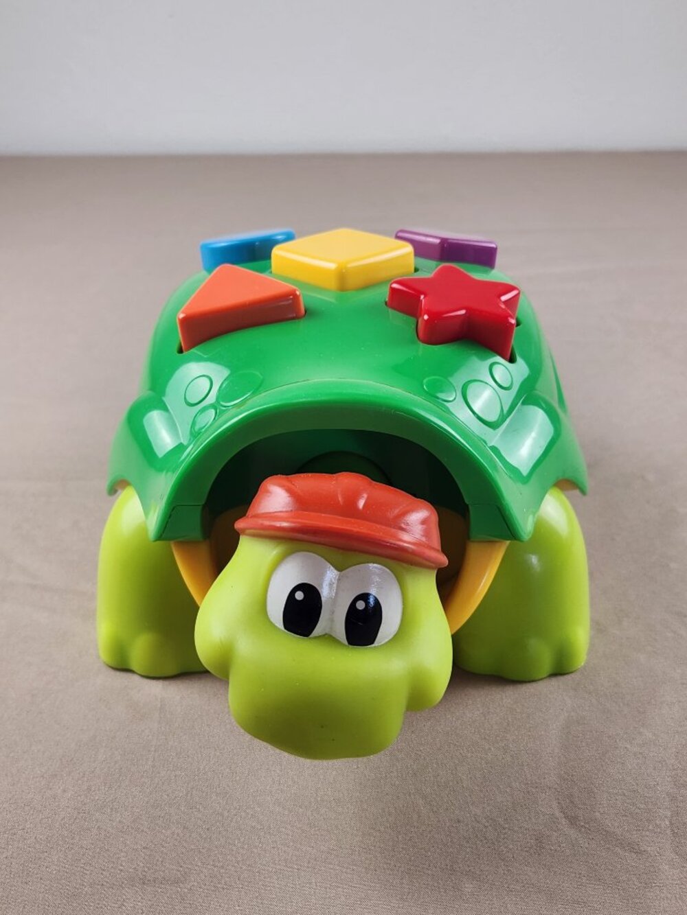 Vtg Fisher Price Tappy The Turtle Shapes Colors Head Pops Out 2002 NO HAMMER